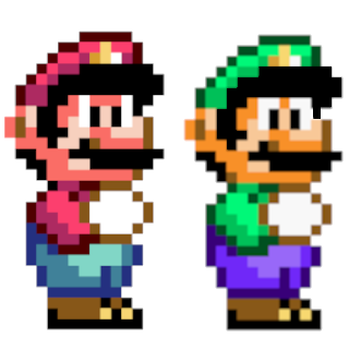 Sprite de Mario e Luigi do Super Mario World.